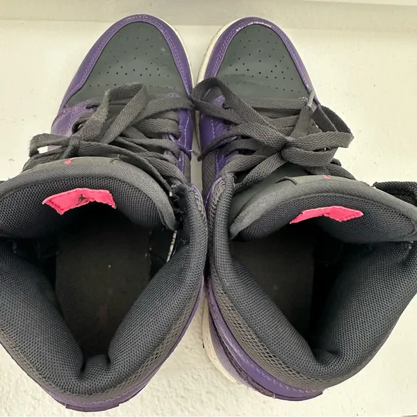 Nike Air Jordan 1 Mid Purple Black Elephant Swoosh Women’s 7.5 - Image 10