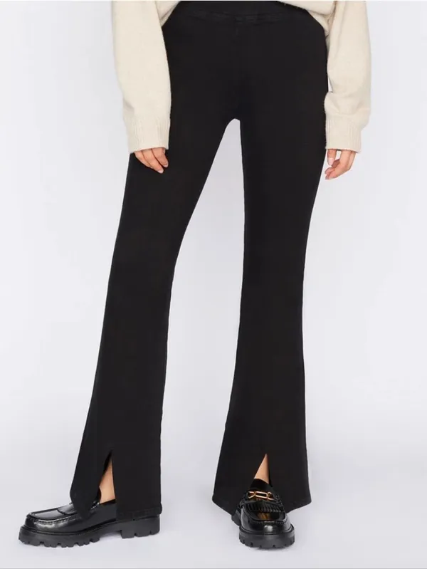Zara Super Long Black Boot-Cut Dress Pants Size XS - Image 2