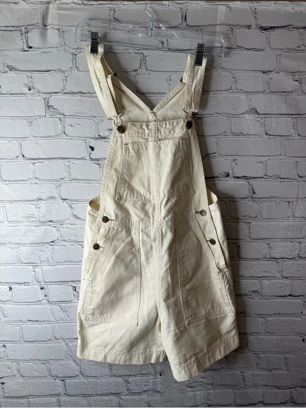 Lykke Wullf women’s cream colored over alls size small - Image 2