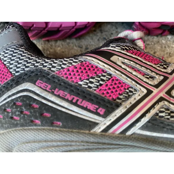 Asics Gel-Venture‎ 4 T383N Womens Size 6.5 Trail Running Shoes Black Pink - Image 3