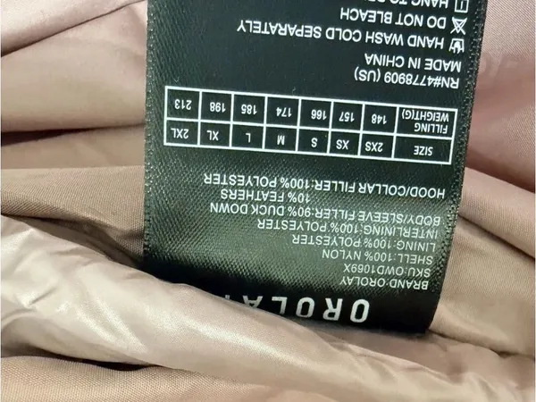 Orolay Women’s Size M Thickened Down Hooded Jacket. Mauve. Front zipper. NWT - Image 16