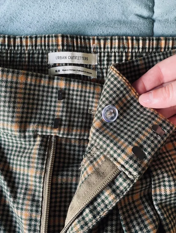 Urban Outfitters Plaid Retro Pleated Crop Pants - Image 3