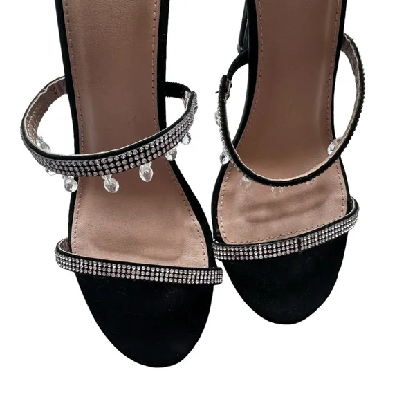 NWT Windsor A Thing Of Beauty Spiral Crystal Heels in Black - Image 7