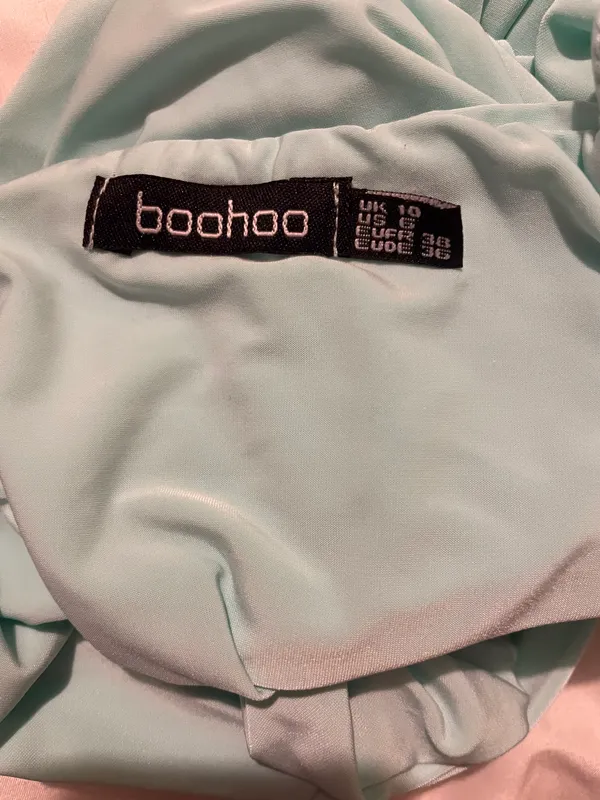 Boohoo Aqua Double Layer Bodysuit - Image 3