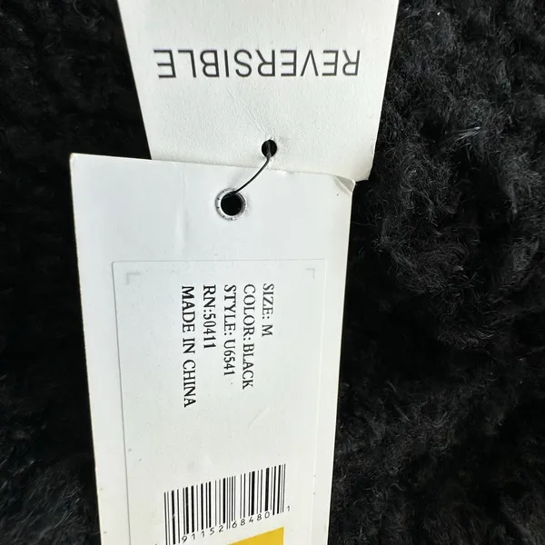 NWT Kendall + Kylie Coat Sz M Shaggy Faux Fur Reversible Mid-Length Notch Collar - Image 5
