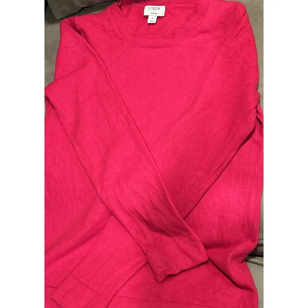 J.Crew Teddie Sweater Womens‎ Size S Pink crewneck pullover wool cotton blend - Image 9