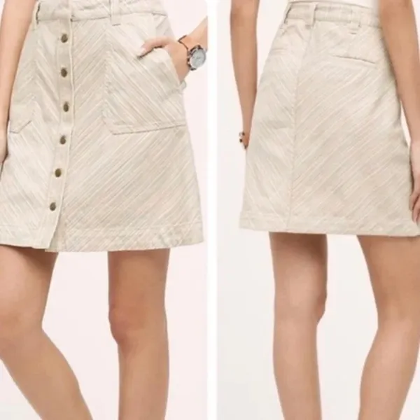 Pilcro & The Letterpress Anthro Pastel Striped Skirt - Image 10
