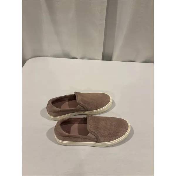 UGG Suede Leather Women‎ Size 9 Dusty Rose Pink Flat Slip On Shoes - Image 3