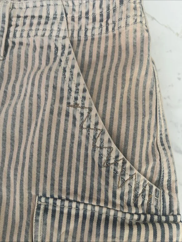 We The Free Day Dreamer Railroad Free People Boho Striped Shorts - Image 6