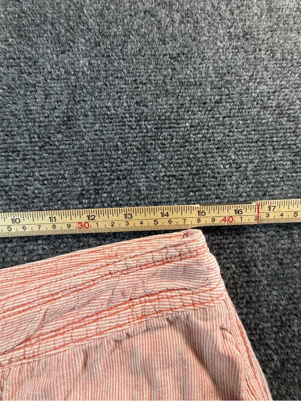 The North Face Orange White Striped Linen Blend shorts Size 6 Coastal Summer - Image 6