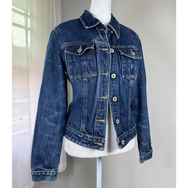 Vintage Y2K Guess Dark Wash Jean Jacket - Image 3