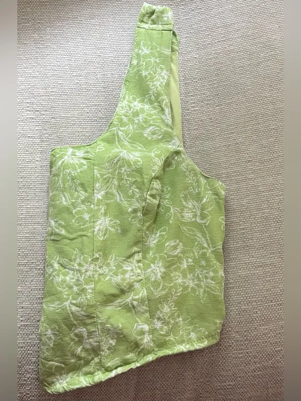Midnight Sky Floral Green Top - Image 3