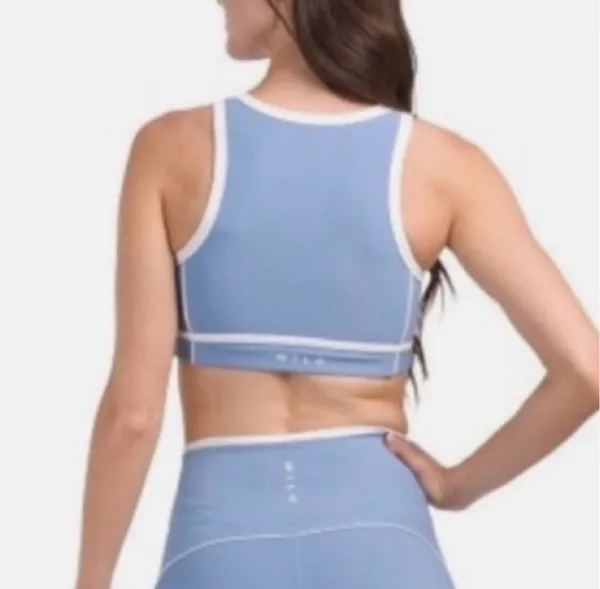 ✨WILO The Label Blue and White Sports Bra Crop Small Top✨ - Image 3