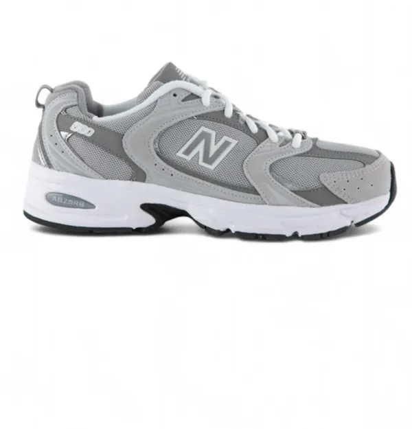 New Balance Woman's Grey and White Athletic Sneakers - Image 3
