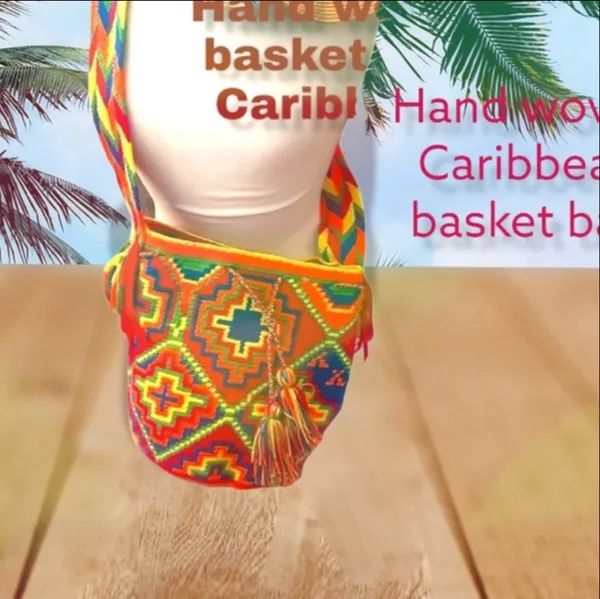 Caribbean hand weaved basket beach bag- fair trade (host pick!) - Image 12