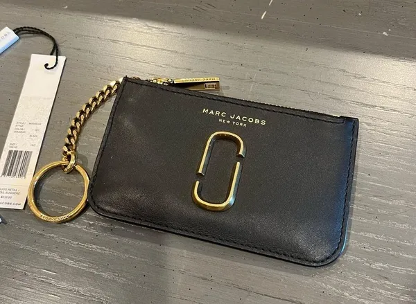 Marc Jacobs Black Coin Card Key Pouch Wallet - Image 2