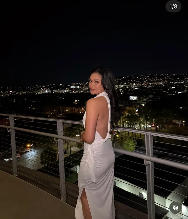 Zara White Halter Maxi Dress wedding party evening coctail fitted bodycon - Image 2
