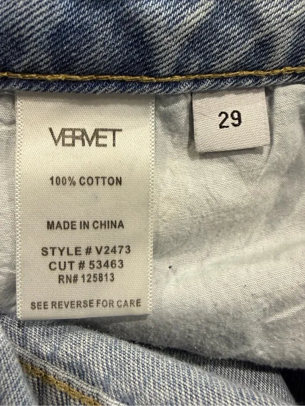 Vervet Straight Leg Jeans Women’s 29x32 High Rise Distressed Lightwash Denim - Image 8