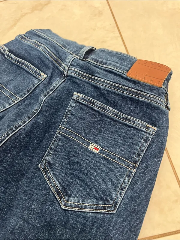Tommy Hilfiger Blue Denim High Flare Y2K Jeans Size 28/32 - Image 7