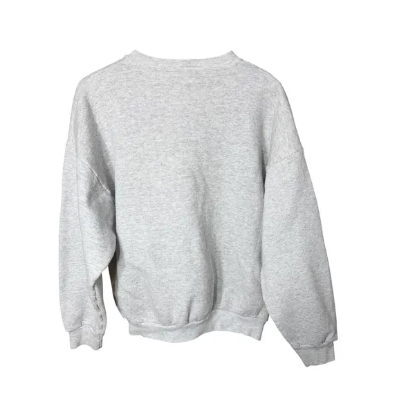 Vintage Tultex Las Vegas Graphic Sweatshirt‎ XL Gray Teal Embroidery 90 - Image 4