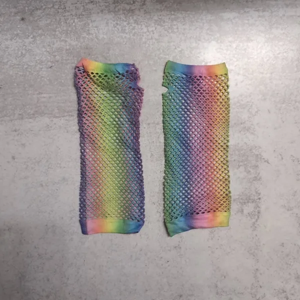 80s Costume Party Accessory Kit: Rainbow Headband, Leg Warmers & More - Image 3