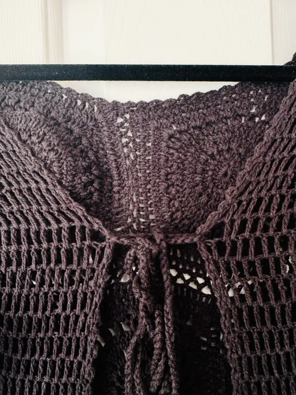 Anthropologie Bohemian Crochet Knit Midi Dress, Size S - Image 12