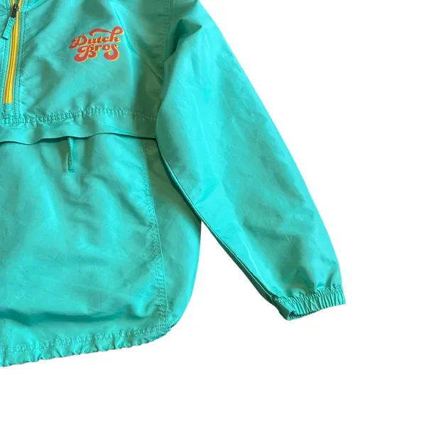 Dutch Bros Coffee Teal Pullover Windbreaker Jacket w/ Logo Size X-Large Women's - Image 6