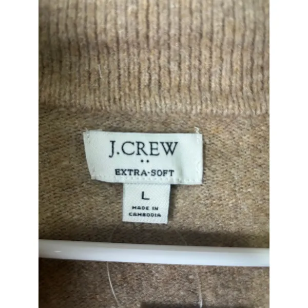 J.Crew Extra Soft Yarn Sweater Wool Brown Collared Pullover Preppy Quiet Luxury - Image 5