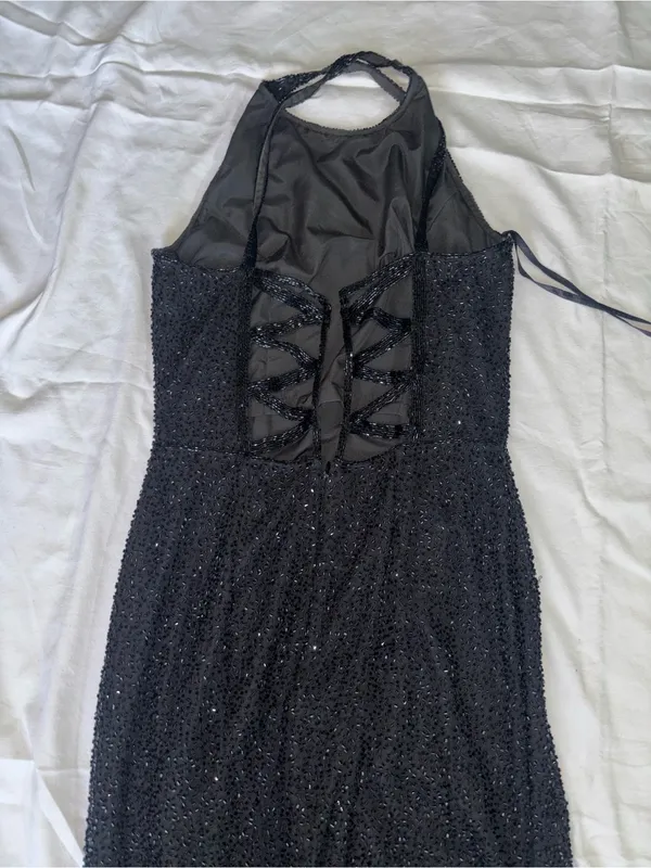 Black Beaded Evening Gown Formal Dress Size Small NWT retails $278 - Image 6