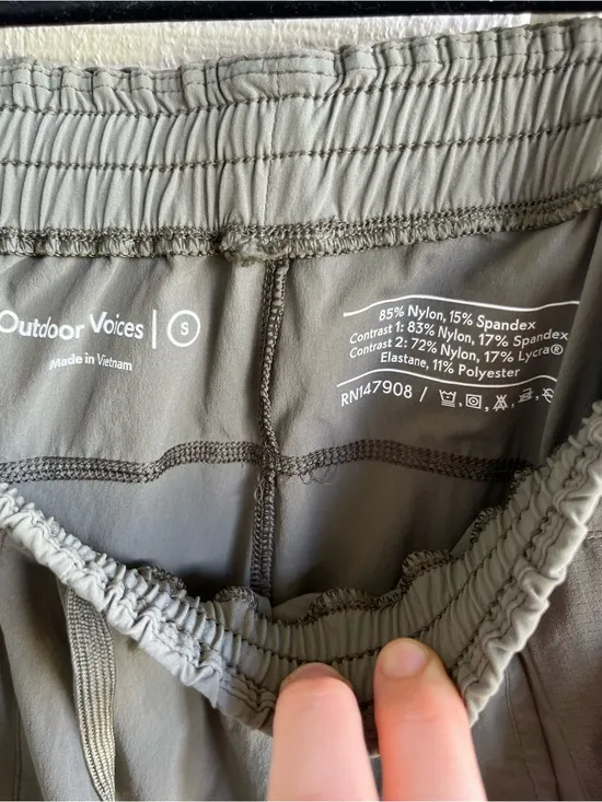 Outdoor‎ Voices Women's Tea Tree Track Pants S Green High Rise Light Joggers - Image 3