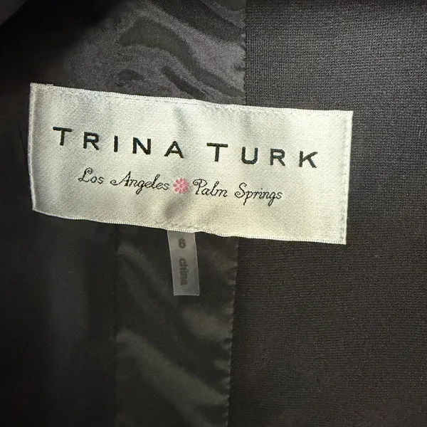 Trina Turk Vest Womens Size 6 Black Sleeveless Blazer Tailored Professional Top - Image 5