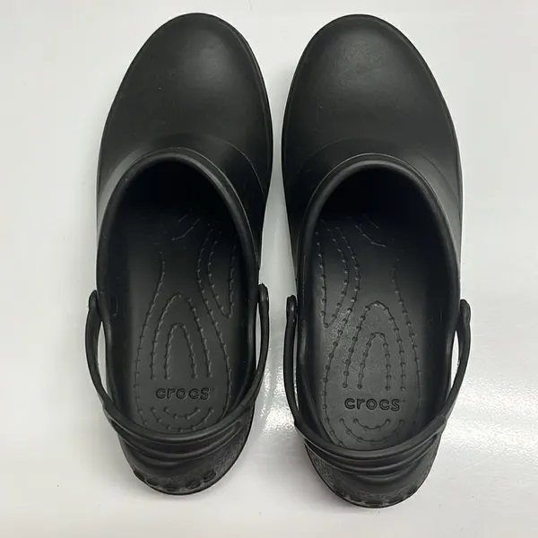 Crocs Black Mercy Slip On Slip Resistant Chef/Medical Work Shoes Women's Size 11 - Image 3