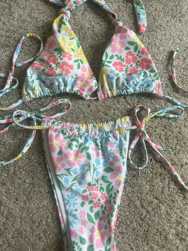 Floral Bikini Shein Set - Image 2