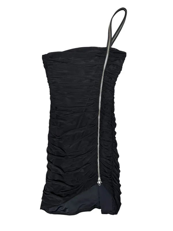 Michael Costello x Revolve Hailey Zipper Sleeveless Mini Dress Black Small - Image 5