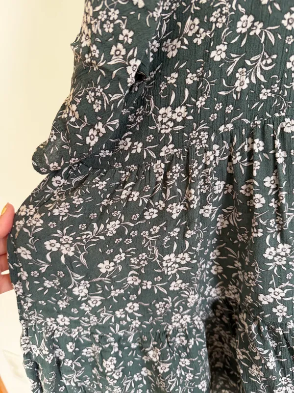 Floral Dress Green Size L - Image 5