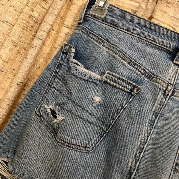 American Eagle High Rise Destroyed Mom Jeans  - Image 11