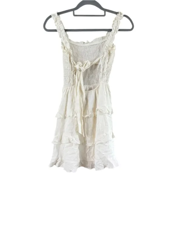 Women's Lulus White Tiered Ruffle Mini Dress XS - Image 10