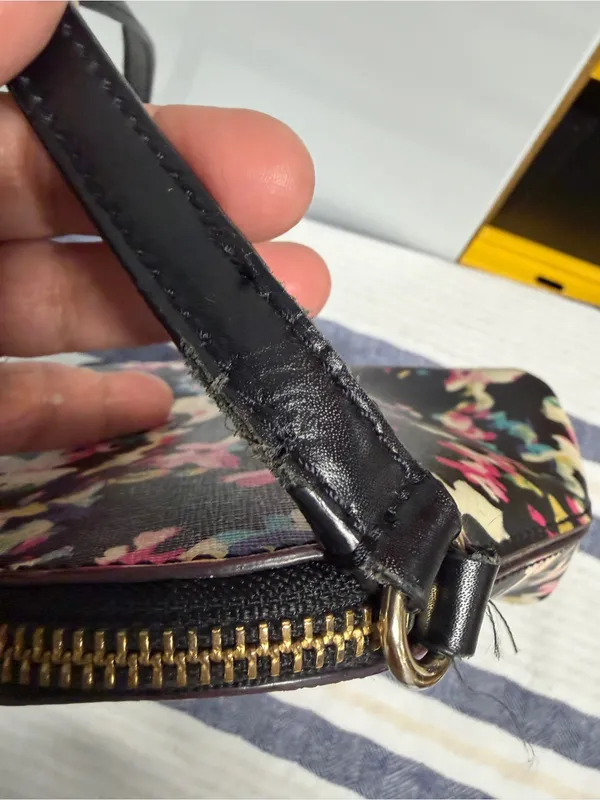 Kate Spade New York Floral Crossbody Bag Black Multi Satchel Purse - Image 8