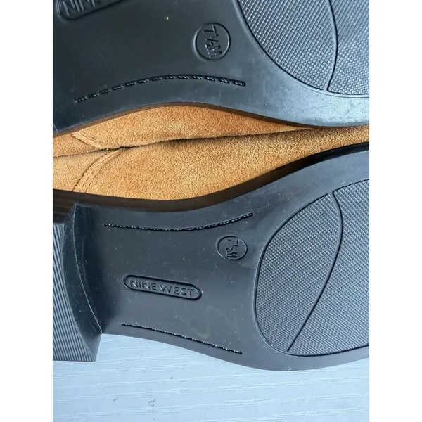 Nine West Tan Suede Chelsea Boots Women's 7.5M Silver Heel New NWOB - Image 10