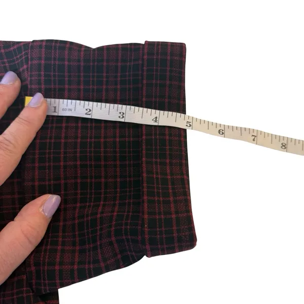 Madewell Red Black Plaid Boxy Top Medium Cuffed Sleeves Heritage‎ Twee Academia - Image 7