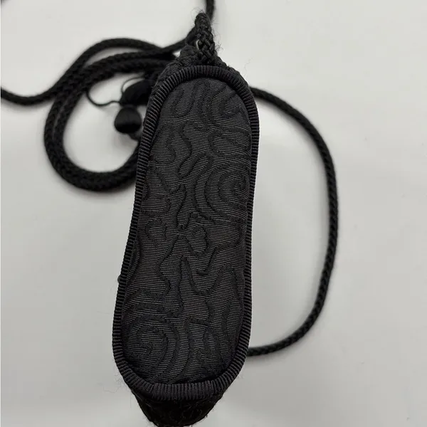 Vintage‎ Avon Black Tassle Jacquard Evening Bag Crossbody Mini Purse Black Tie - Image 6