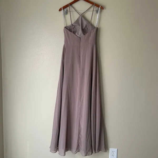 Azazie Bailey Bridesmaid Taupe Dress Size A6 - Image 7