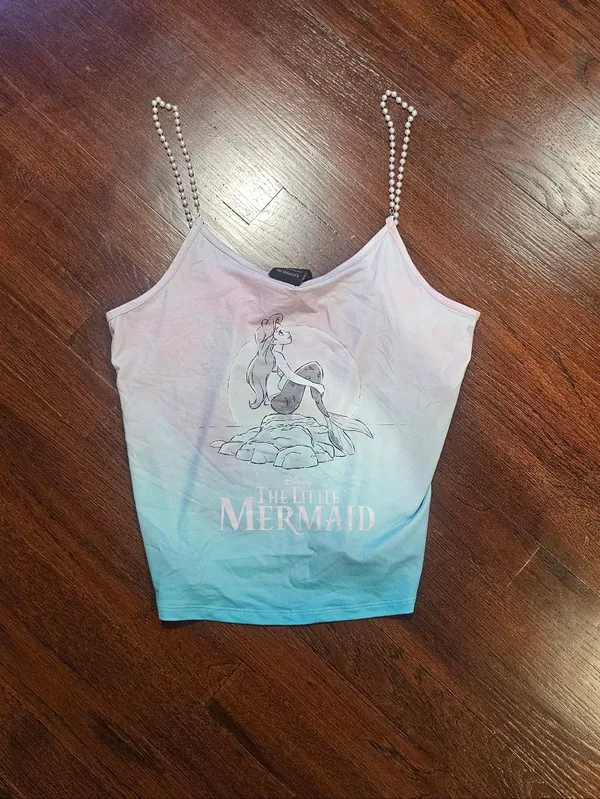 Her Universe Disney The Little Mermaid Ombre Pearl Strap Girls Cami - Image 5