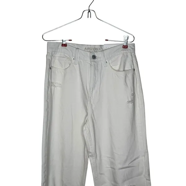 Arizona Jean Co. Women‎ Jeans Skater Slouchy Ripped Hi-Rise Wide Leg Sz.5 NWT - Image 4