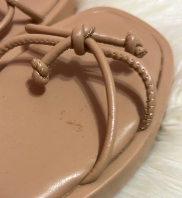 Torrid Tie Ankle Strappy Flatform Sandal Nude. Size 8.5 WW - Image 10