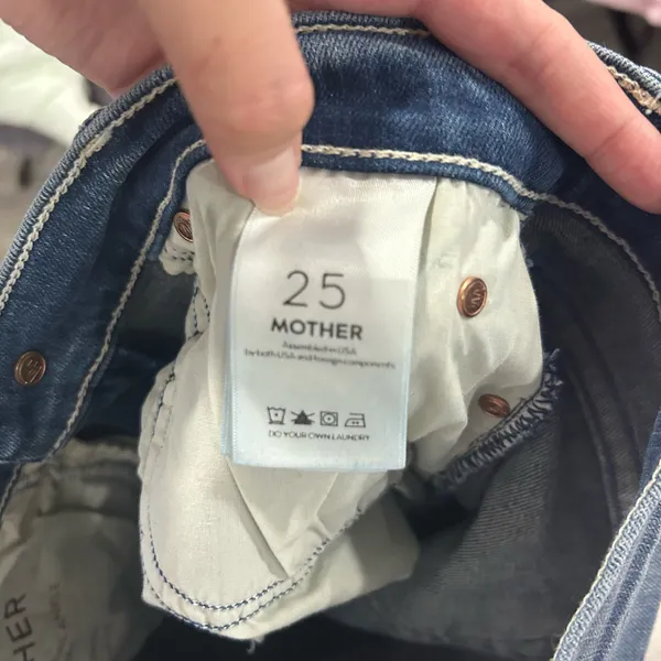 MOTHER Rascal Ankle Straight Leg Fray Field of Dreams Jeans Size 25 - Image 4