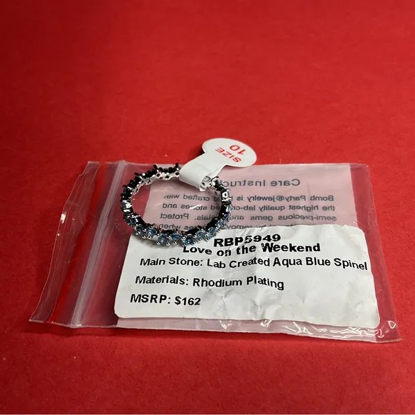 Bomb Party RBP5949 “Love on the Weekend” LC Spinel on Rhodium Size 10 Ring NWT - Image 5