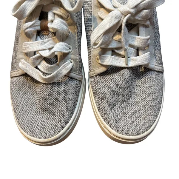 OluKai Pehuea Li Shoes Womens Size 10 Gray White Knit‎ Lace Up Casual 20379-2020 - Image 2