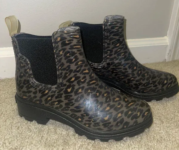 Leopard Rain Booties Multi Size 7 - Image 2