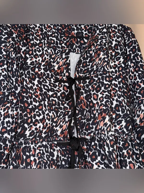Amazon NEW cheetah print blouse - Image 2